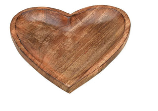 Piatto heart legno di mango 26 x 26 cm